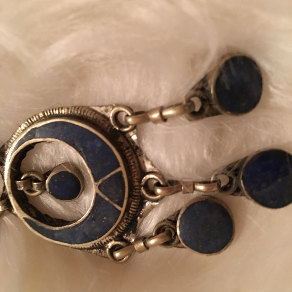 Denim Lapis necklace from Afghanistan - Picture 3 of 5